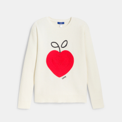 بلوفر منسوج بالغرز ومنمق...